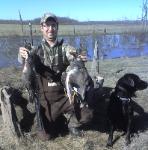North texas duck hunter with limit of ducks